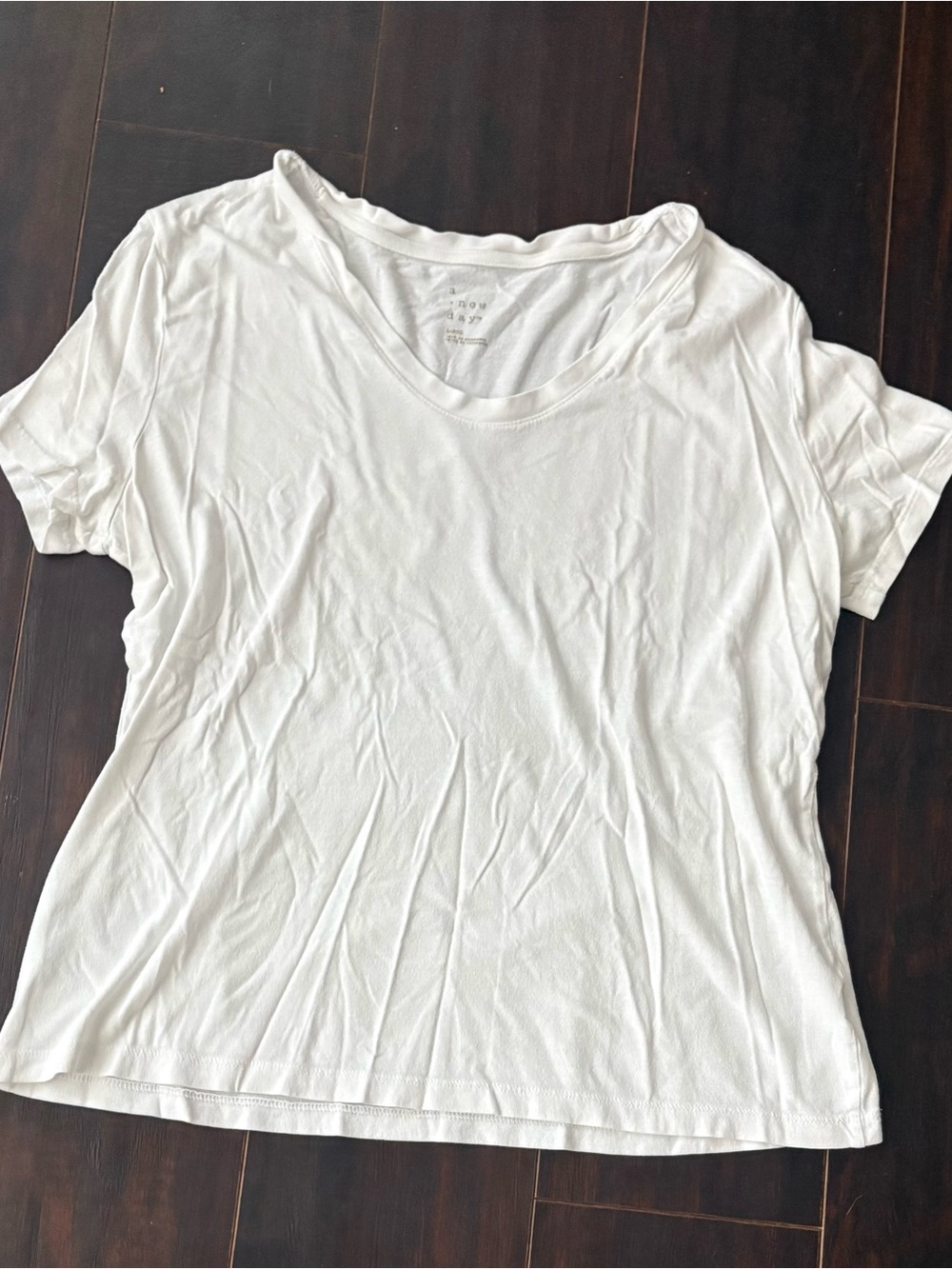 a new day White Short Sleeve Crewneck Tee
